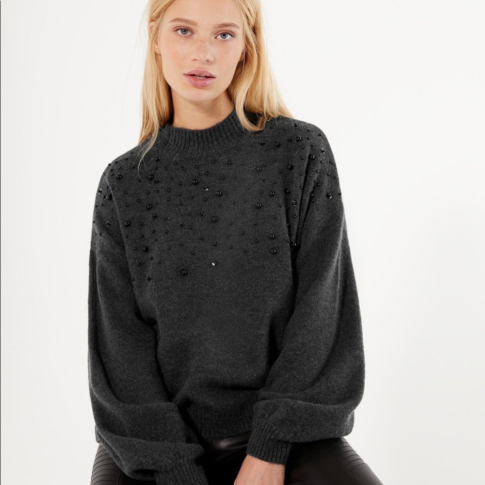 NWT New Look-ASOS Beaded Sweater - S